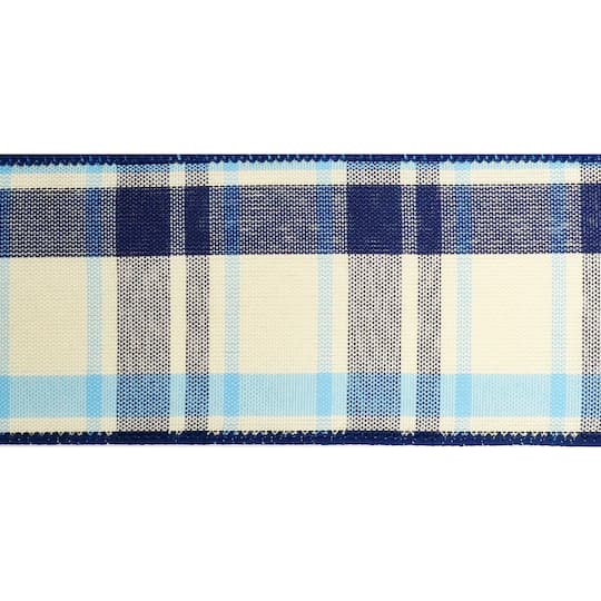 2.5" x 25ft. Wired Plaid Ribbon by Celebrate It™ Décor